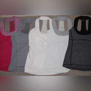 BUNDLE! 5 Lululemon Scoop Neck Racerback Tank Tops